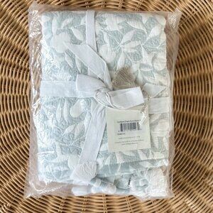 NEW Serena & Lily Cortland Euro Pillow Sham-Sky Blue/White